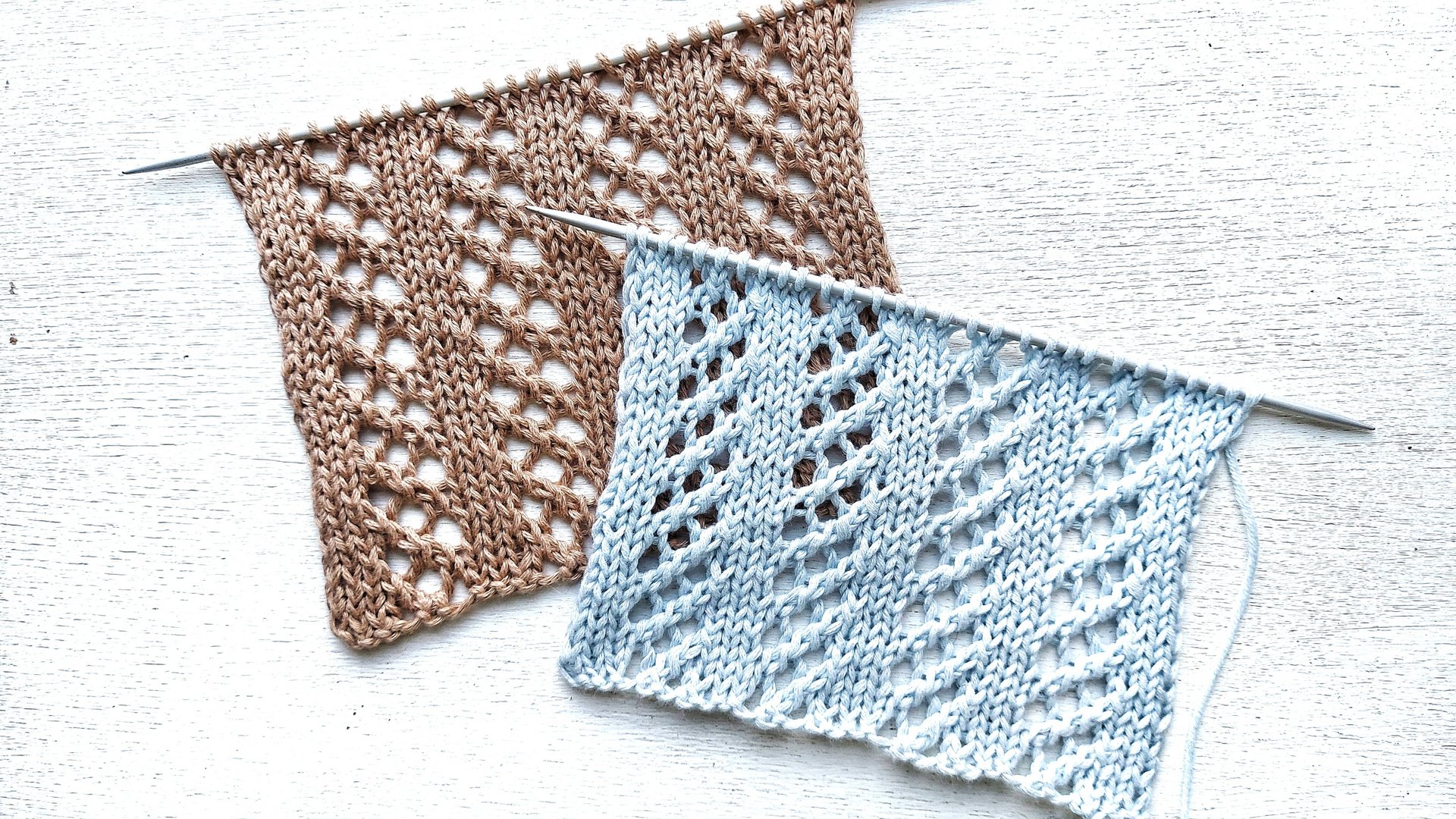 Два симметричных узора 💥 Очень лёгкие узоры спицами смотреть онлайн