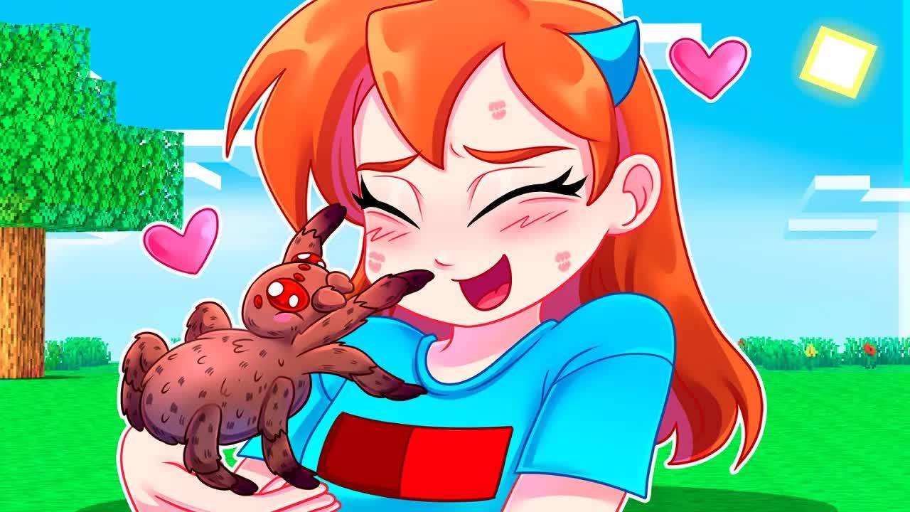 😨 Майнкрафт но Я Стал ПОМОЩНИКОМ МИЛЫМ ПАУКОМ! смотреть онлайн