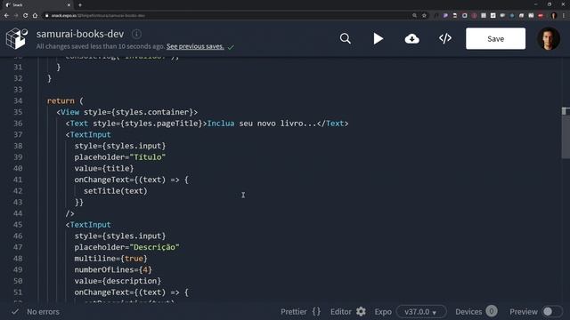 React Native - Lista de Leitura - 0302 - Validando dados смотреть онлайн