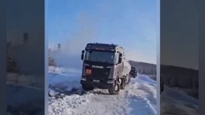 зимник # дорога севера # суровые будни # дальнобойщика # сложности севера