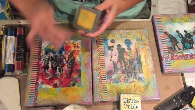 Mixed Media Canvases, Beach Trio, Happy sun and fun, 3 canvases at once. смотреть онлайн