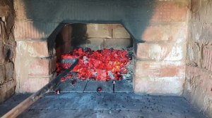 Кабачковая икра в русской печи.