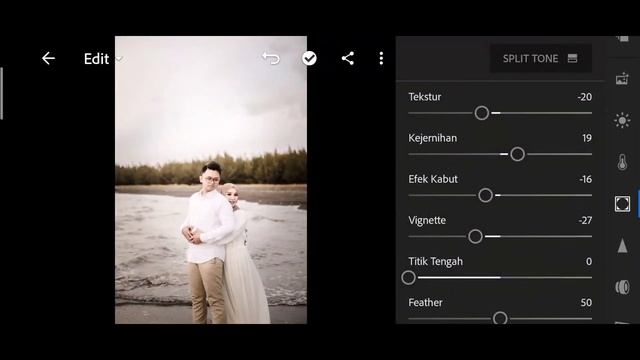 Warm silver tone || how to edit pre wedding photo using lightroom mobile | tutorial edit foto prewe смотреть онлайн