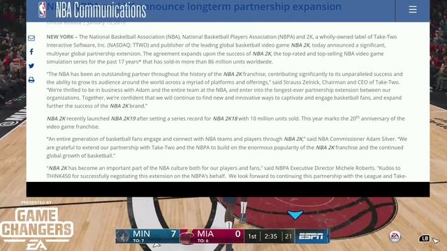 The Nba Has Done A Deal So How Does This Effect Nba Live (EA Sports)