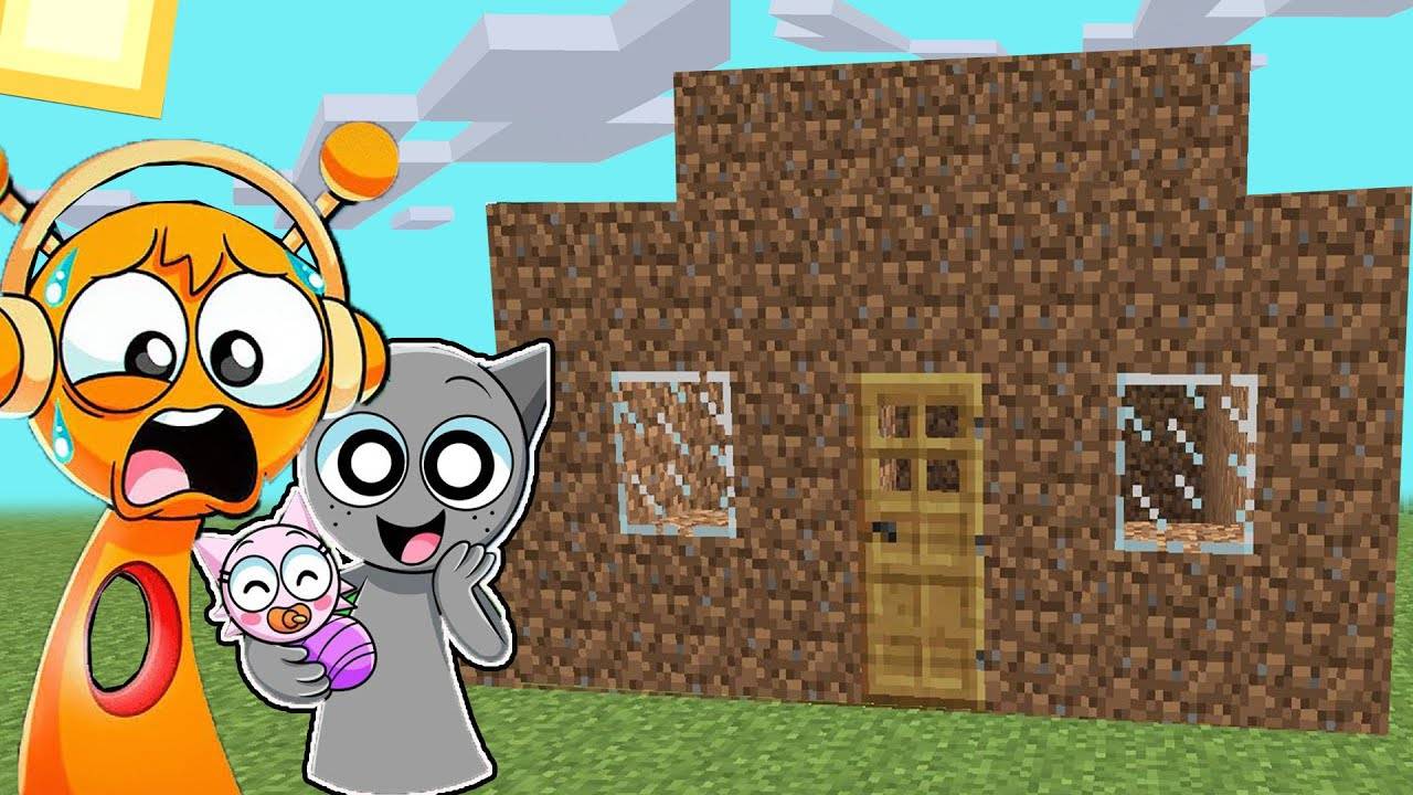 У СЕМЬИ СПРУНКОВ РОДИЛСЯ РЕБЕНОК И МЫ ПОСТРОИЛИ ЕМУ ДОМ В МАЙНКРАФТ смотреть онлайн