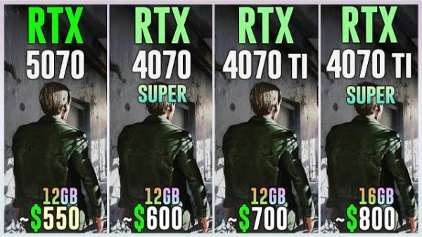 RTX 5070 vs RTX 4070 SUPER vs RTX 4070 TI vs RTX 4070 TI SUPER - Test in 25 Games
