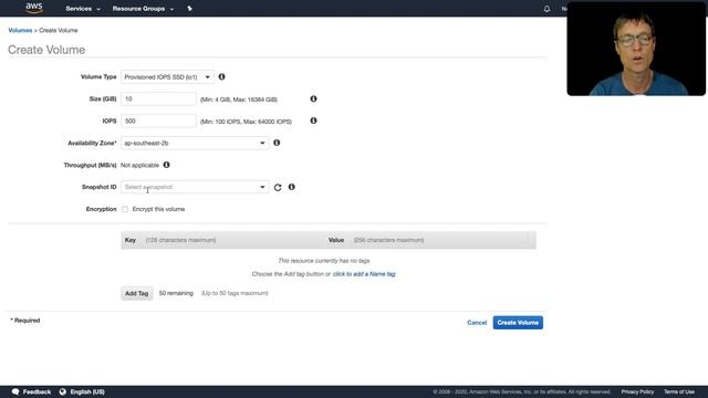 Creating and resizing Amazon EBS volumes смотреть онлайн