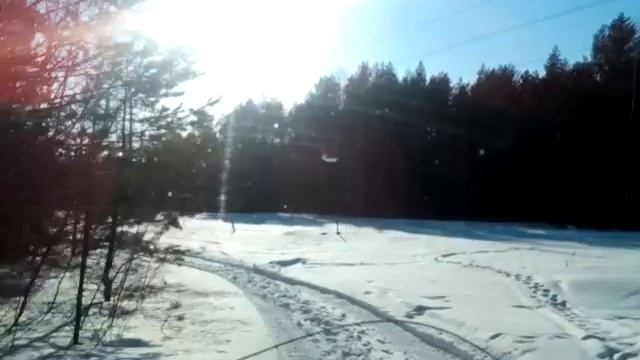 Поездка на Патриоте по просеке. смотреть онлайн