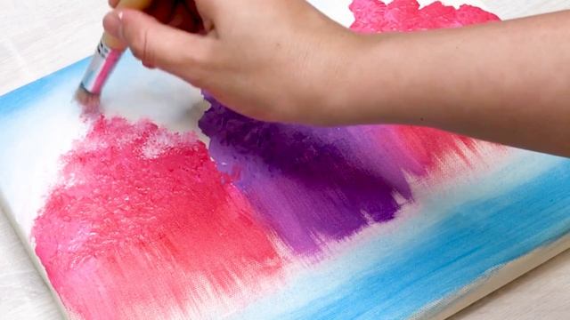 Acrylic Painting Swan Lake And Pink Purple Trees / Easy Painting /Satisfying #167