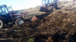 Продажа навоза мтз-82 буксует и грузит навоз