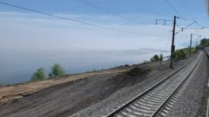 Вдоль Байкала на поезде РЖД - участок "Слюдянка Улан-Удэ" (Бурятия) | Вид из окна вагона поезда