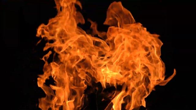 Футаж: верхушка костра и пламя