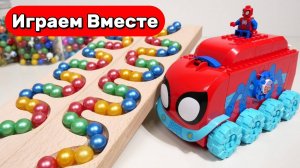Машинки из мультиков ! Играем в машинки с горками и шариками ! АСМР ! Видео для детей