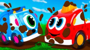 Машинки Мокас играют в игры под дождем! ☔️ Видео для детей и игры в машинки