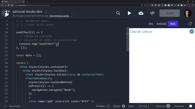 React Native - Lista de Leitura - 0304 - Listando dados cadastrados - Parte 1 смотреть онлайн