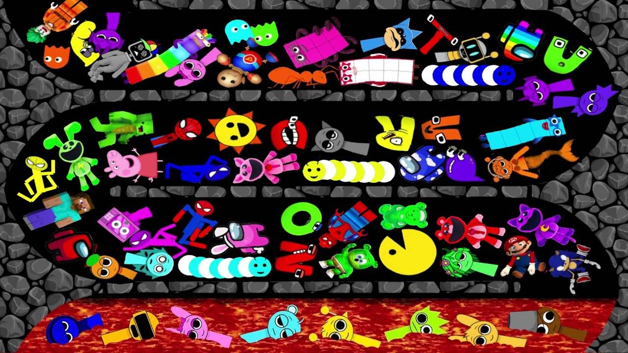 Выживание в лаве - стикман, спрунки, соник, амонг ас и другие смотреть онлайн