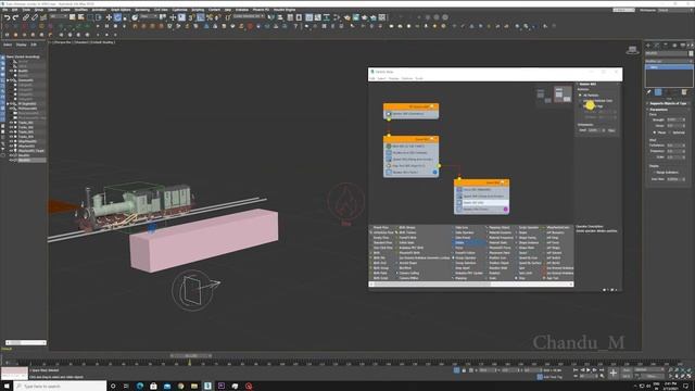 Train Chimney Smoke Phoenix_FD 3dsmax 2018 смотреть онлайн