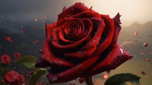 Алая роза символ любви!❤❤❤