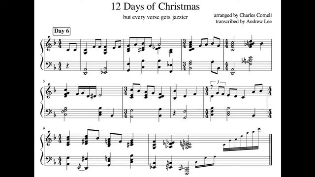 Day 6: Transcription - 12 Days of Christmas but every verse gets jazzier by Charles Cornell смотреть онлайн