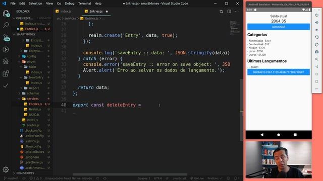 React Native - SmartMoney - 0607 - Excluindo os lançamentos смотреть онлайн