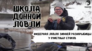 Фидерная ловля зимней разнорыбицы у очистных стоков. Школа донной ловли