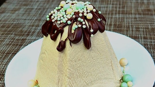 Творожная пасха с варёной сгущёнкой. Самый простой рецепт. По вкусу крем- брюле. смотреть онлайн