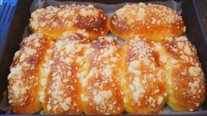 БУЛОЧКИ рецепт ПЫШНЫЕ домашние булочки с посыпкой ДОМАШНЯЯ выпечка рецепт