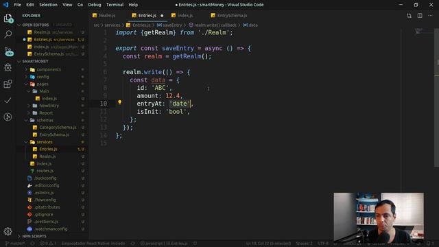 React Native - SmartMoney - 0603 - Criando o serviço de inserção de dados смотреть онлайн