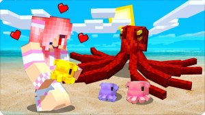 🐙 Я СПАСЛА МАЛЕНЬКИХ ОСЬМИНОЖЕК в МАЙНКРАФТ! ЛЕСКА