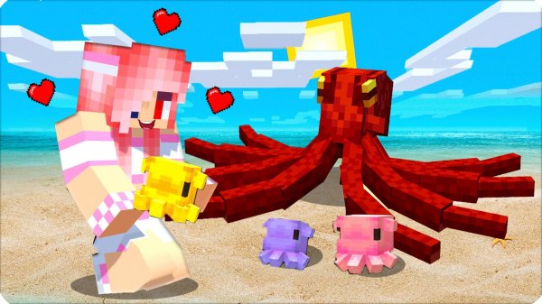 🐙 Я СПАСЛА МАЛЕНЬКИХ ОСЬМИНОЖЕК в МАЙНКРАФТ! ЛЕСКА