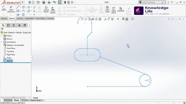Cloth hanger model in solidworks|practice mode tutorial|tutorial for beginner|knowledge life смотреть онлайн