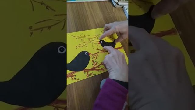 Тема: «Тематична композиція «Весна. Птахи прилетіли». Гурток «Чарівний папір».