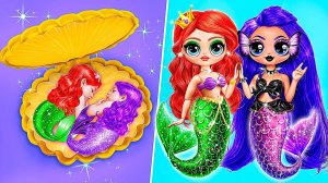 Милая и Брутальная сёстры - русалки растут! Поделки для кукол ЛОЛ