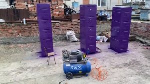 Покраска ППС ульев.