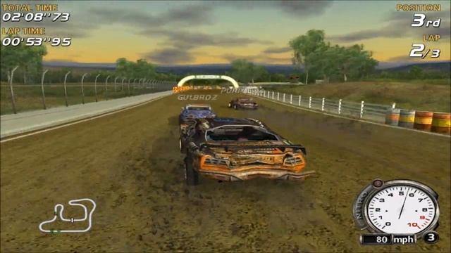FlatOut 1 FOV3 Dirt Raceway смотреть онлайн