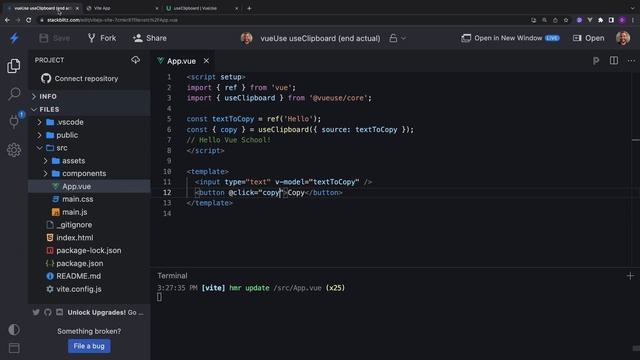 02-Reactive Browser Wrappers in Vueuse - useClipboard смотреть онлайн