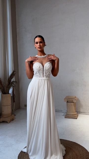 Свадебное платье Мерлоуз из шифоновой коллекции от бренда Gabbiano