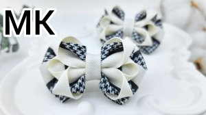 Бантики своими  руками, Школьные  бантики, Бантики из лент, Канзаши бантики,  Белые бантики,