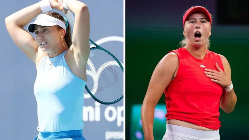 23.03.25. Клара Таусон - Паула Бадоса. WTA 1000 Miami. Badosa Paula - Tauson Clara