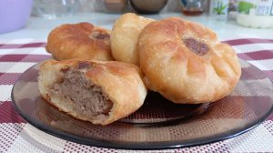 Беляши с ДВОЙНОЙ начинкой. Быстрое дрожжевое тесто.