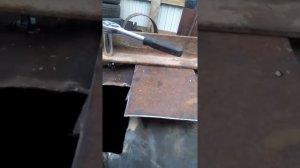 Заплатка на топливный бак Камаз, на скорую руку
