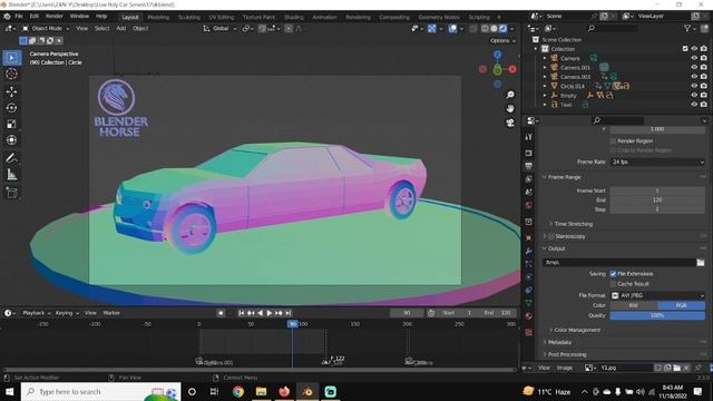 How to render solid view in Blender 3D || Blender Horse смотреть онлайн