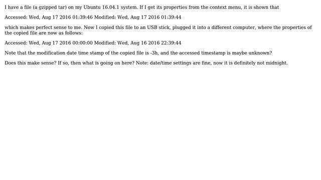 Ubuntu: File modification timestamp changed after copy смотреть онлайн