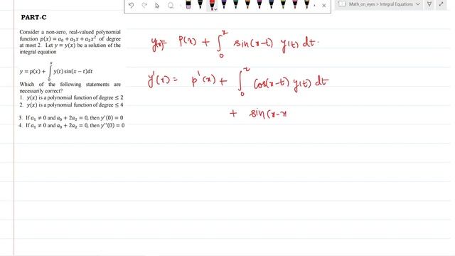 INTEGRAL EQUATIONS | DECEMBER 2017 | CSIR NET | PART B & C смотреть онлайн