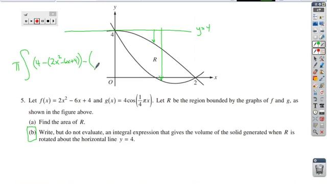 volume of revolution 2 curves not about x axis part 2 смотреть онлайн