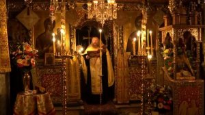 Афон. Монастырь Филофей. Богослужение.