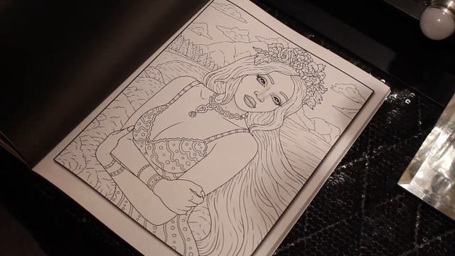 Fantastic Beauties Adult Coloring Book Flip-Thru смотреть онлайн