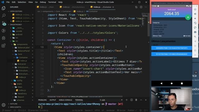 React Native - SmartMoney - 0706 - Estilizando a página Main - EntrySummary - Parte 2 смотреть онлайн