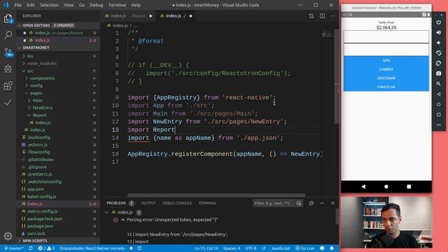 React Native - SmartMoney - 0405 - Criando a tela de relatório смотреть онлайн
