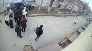 Момент ДТП на пр. Комсомольском в Барнауле, 26 марта 2025